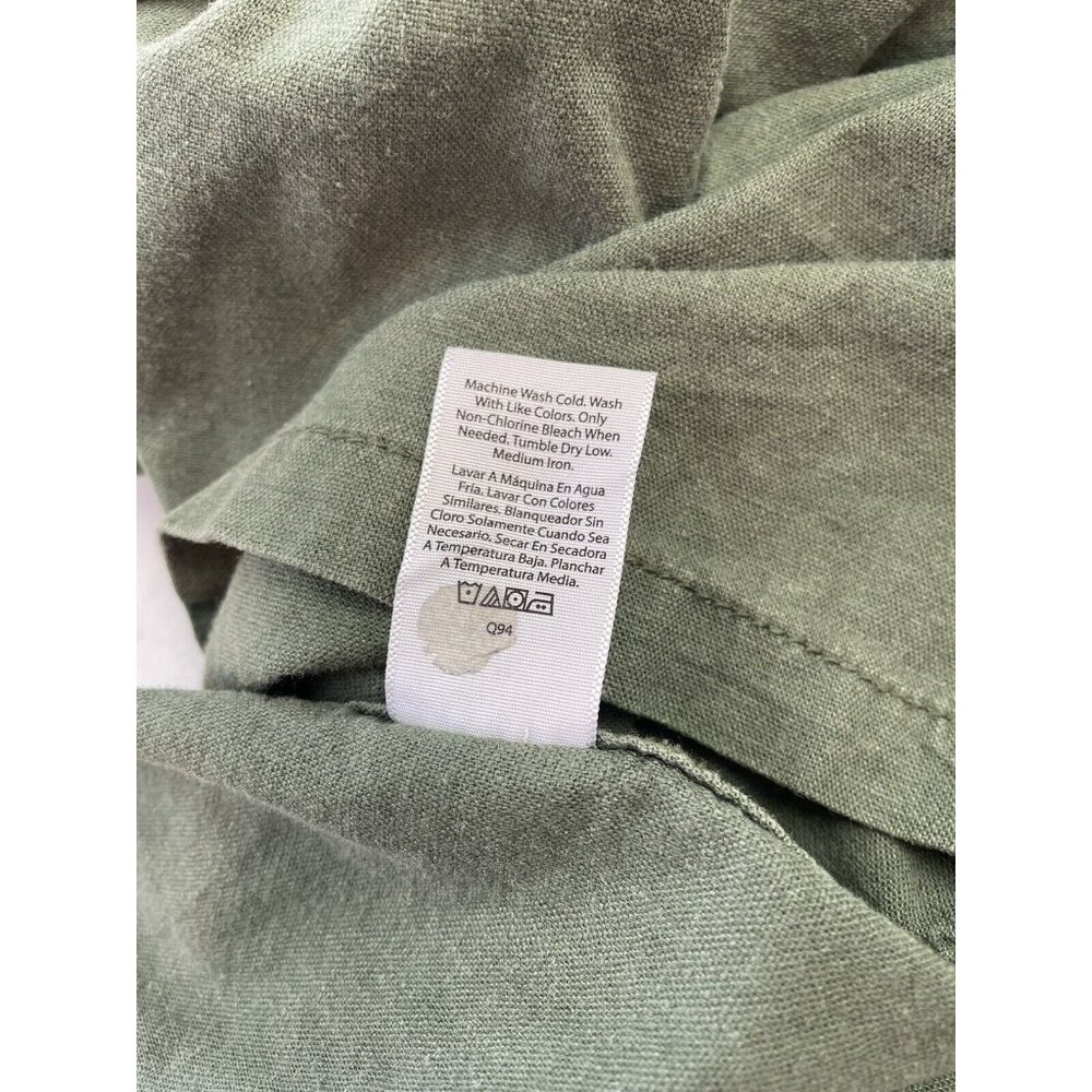 Time and Tru Cargo Jacket Linen Women’s M Army Green Shacket - Picture 7 of 8